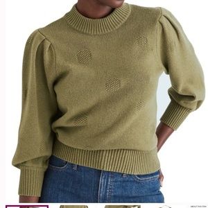 Madewell Dotted Eaton Puff-Sleeve Sweater